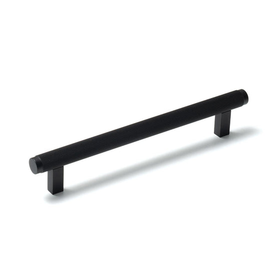 Momo Bellevue 160mm Lined Bar Cabinet Pull Handle Matt Black