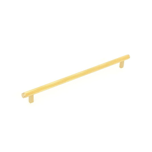 Momo Bellevue 320mm Knurled Bar Cabinet Pull Handle Brushed Satin Brass