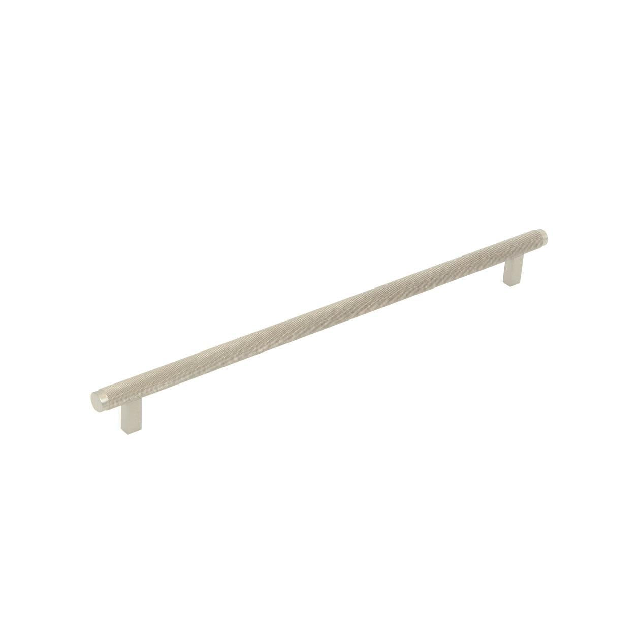 Momo Bellevue 320mm Knurled Bar Cabinet Pull Handle Dull Brushed Nickel