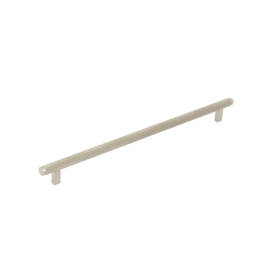 Momo Bellevue 320mm Knurled Bar Cabinet Pull Handle Dull Brushed Nickel