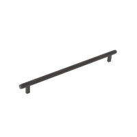 Momo Bellevue 320mm Knurled Bar Cabinet Pull Handle Matt Black