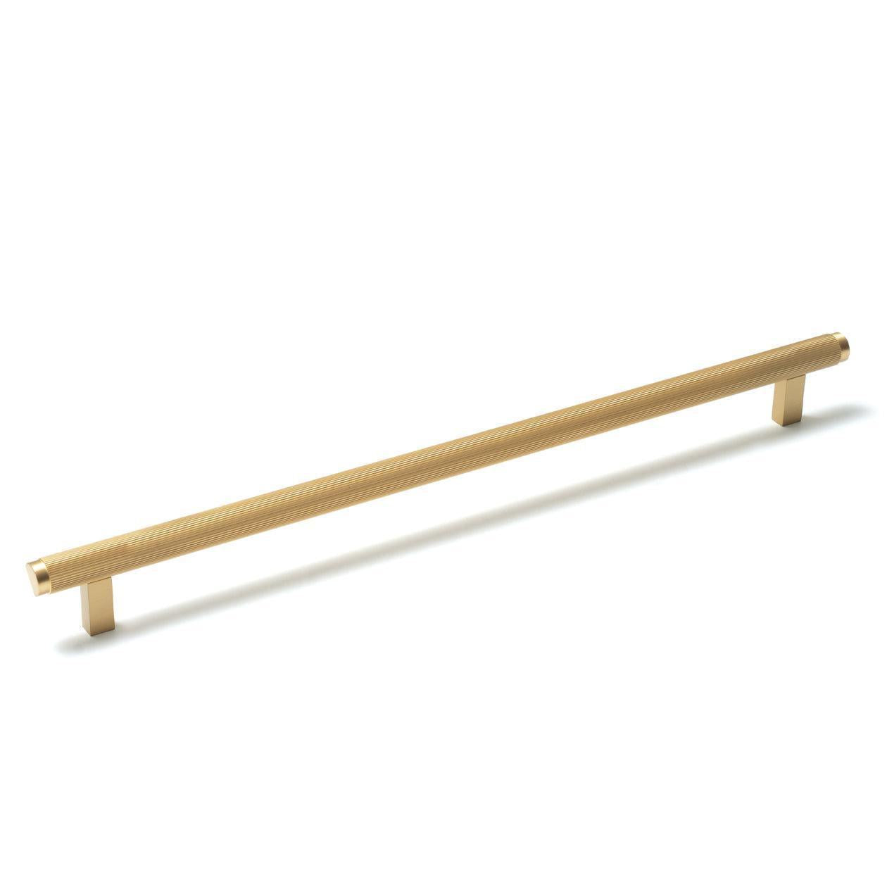 Momo Bellevue 320mm Lined Bar Cabinet Pull Handle Brushed Satin Brass
