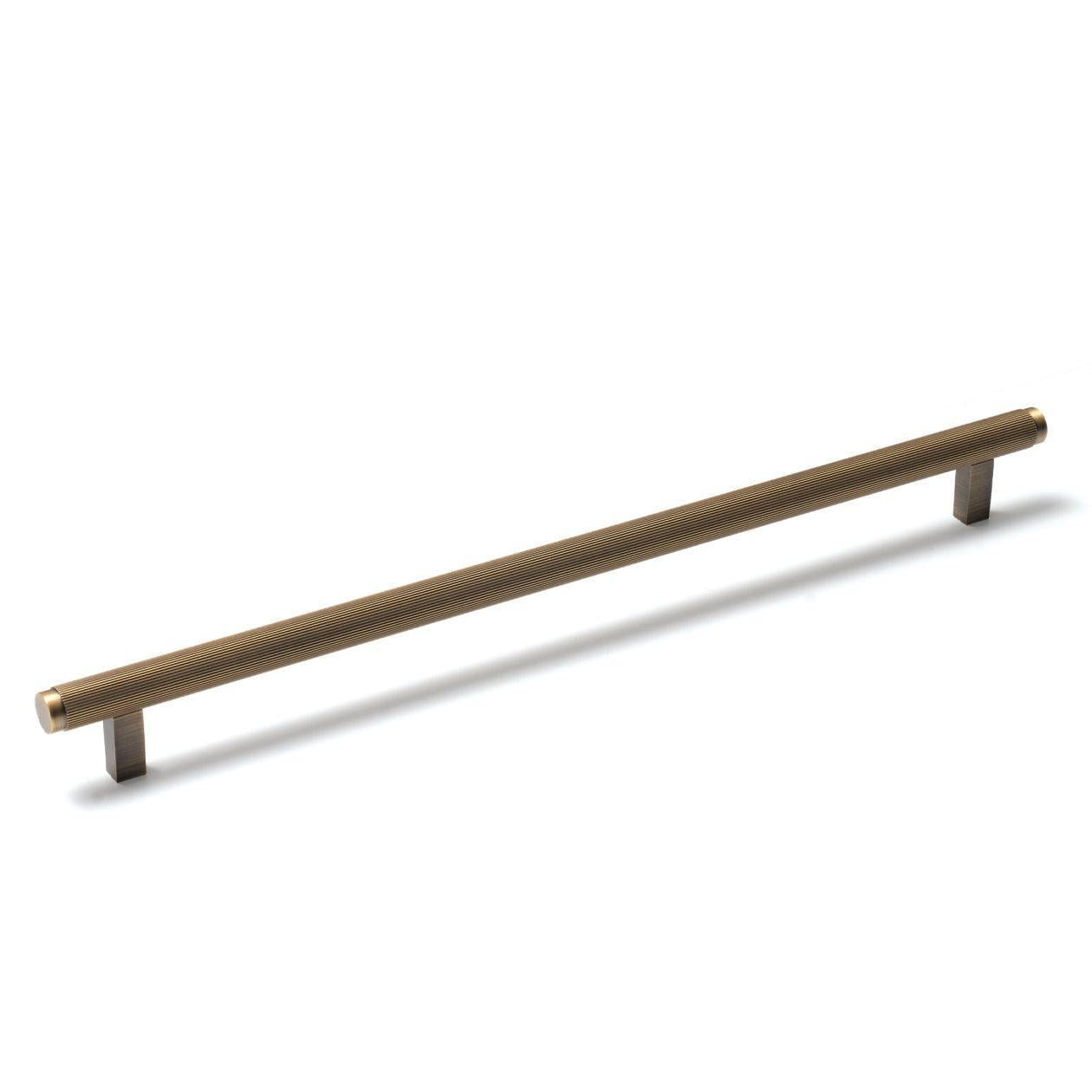 Momo Bellevue 320mm Lined Bar Cabinet Pull Handle Dark Brushed Brass