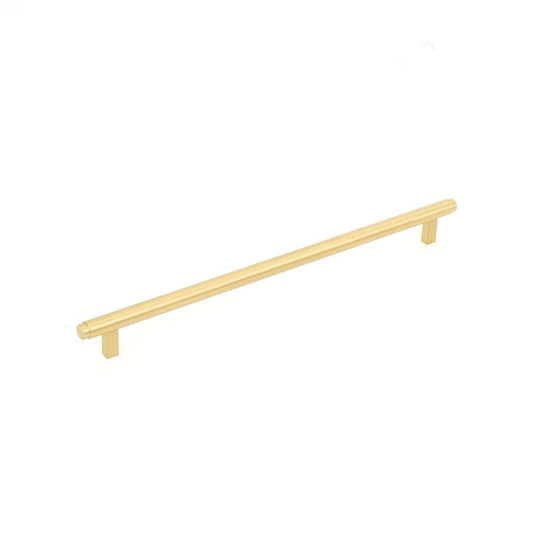 Momo Bellevue 320mm Plain Bar Cabinet Pull Handle Brushed Satin Brass