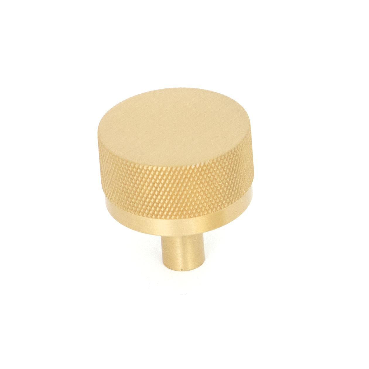 Momo Bellevue 35mm Knurled Cupboard Knob Brushed Satin Brass