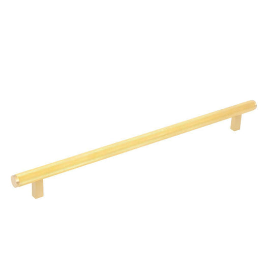 Momo Bellevue 416mm Knurled Appliance Cabinet Pull Handle Brushed Satin Brass