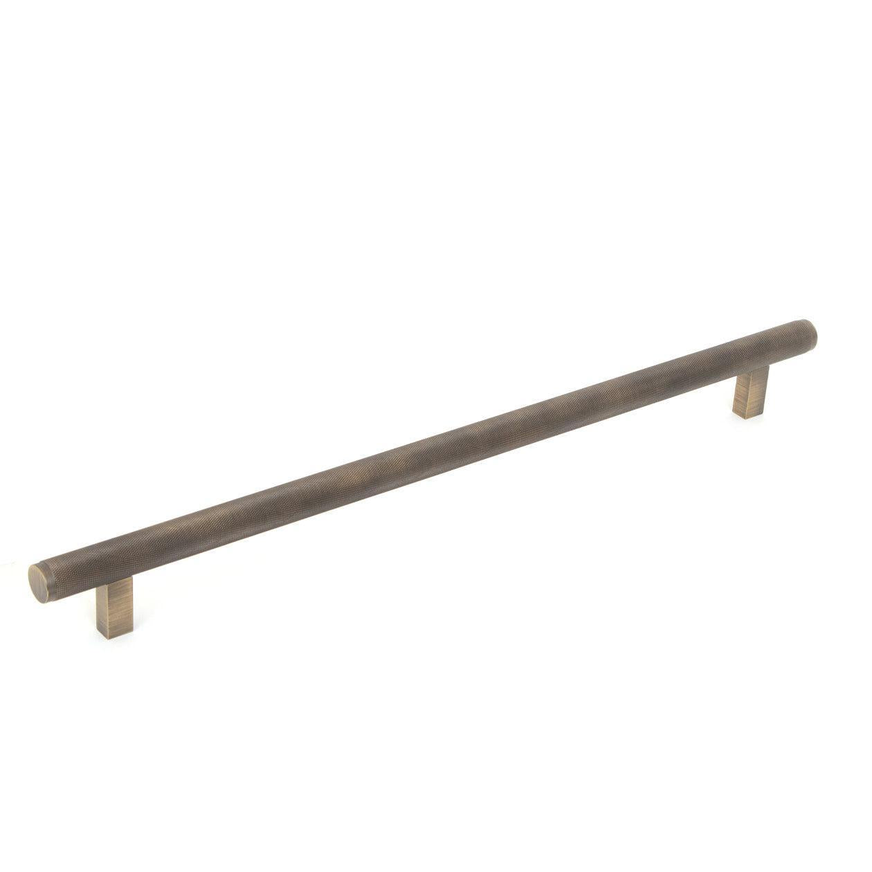Momo Bellevue 416mm Knurled Appliance Cabinet Pull Handle Dark Brushed Brass