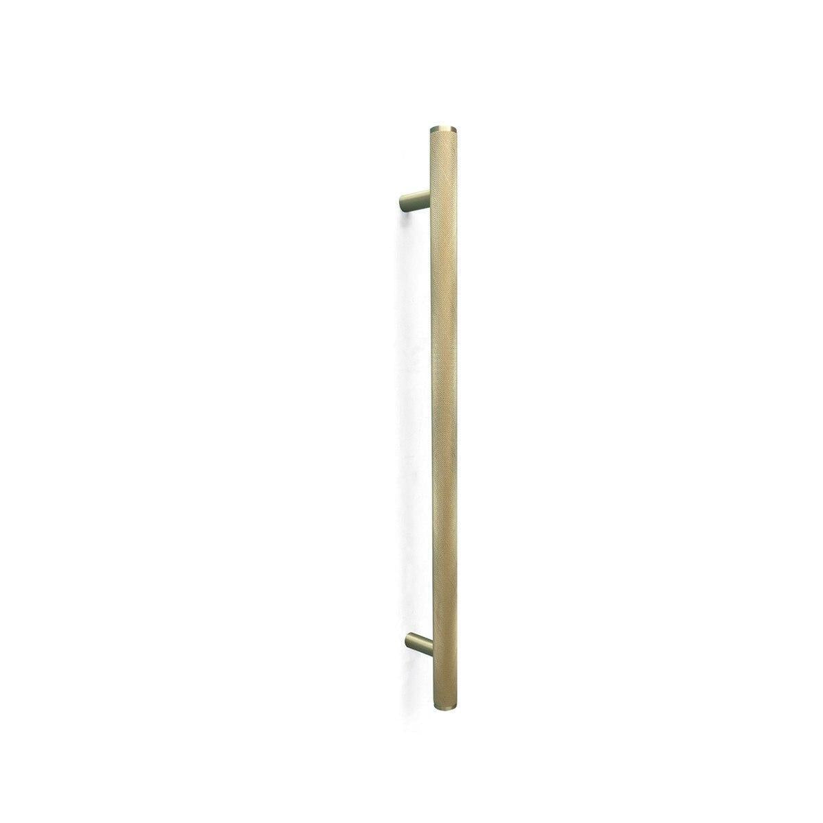 Momo Bellevue Knurled Door Pull Handle Brushed Satin Brass