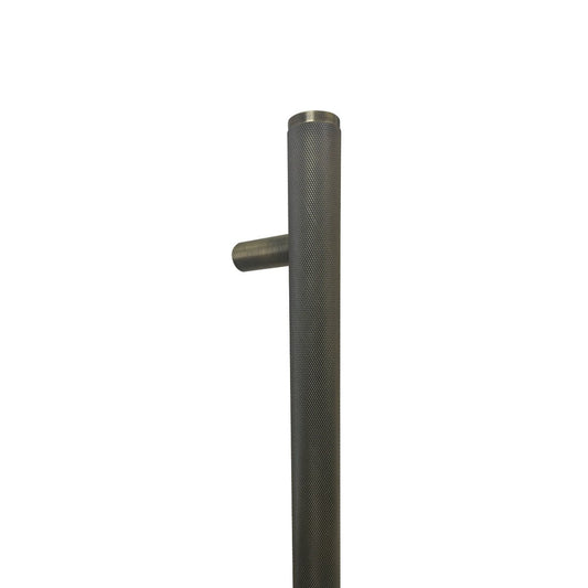 Momo Bellevue Knurled Door Pull Handle Dark Brushed Brass