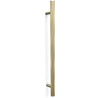 Momo Bellevue Knurled Entry Door Pull Handle Brushed Satin Brass