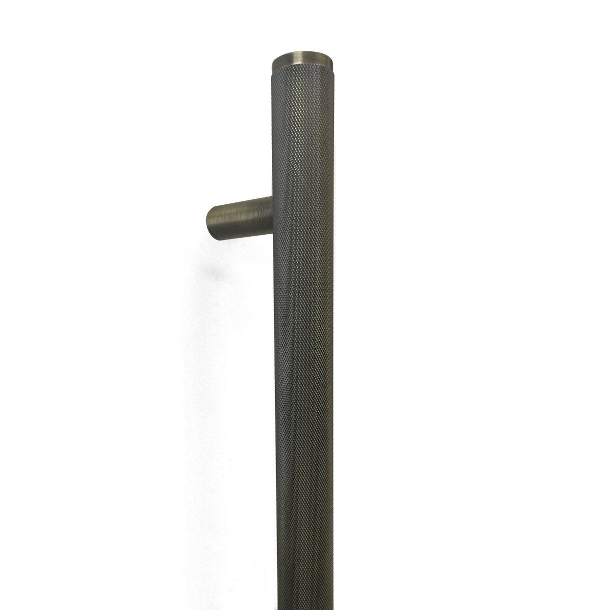 Momo Bellevue Knurled Entry Door Pull Handle Dark Brushed Brass