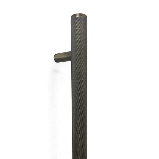 Momo Bellevue Knurled Entry Door Pull Handle Dark Brushed Brass