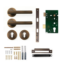 Momo Bellevue Lined Door Handle Entrance Set Bronze