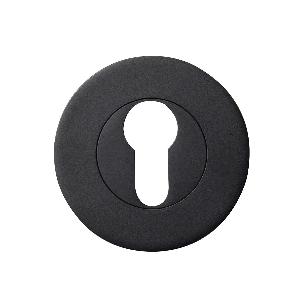 Momo Euro Cylinder Escutcheon Set Matt Black