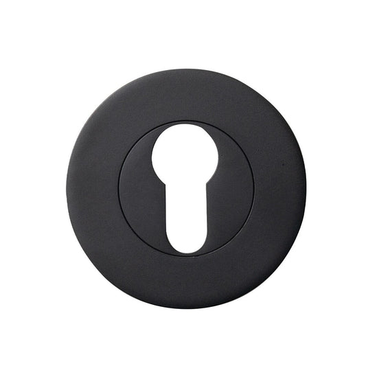 Momo Euro Cylinder Escutcheon Set Matt Black
