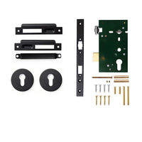 Momo Roller Mortice Entrance Set Matt Black