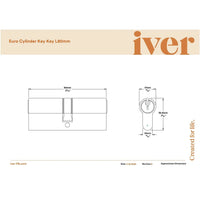 SDG Euro Cylinder Dual Function 5 Pin Brushed Brass L80mm