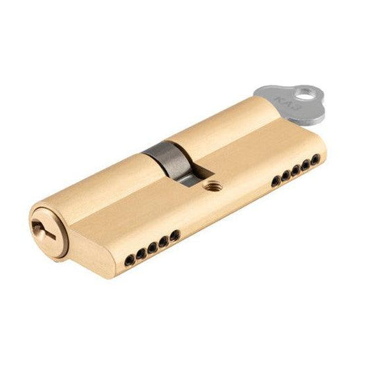 SDG Euro Cylinder Dual Function 5 Pin Brushed Brass L80mm