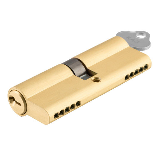 SDG Euro Cylinder Dual Function 5 Pin Brushed Gold PVD L65mm