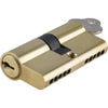 SDG Euro Cylinder Dual Function 5 Pin Polished Brass L65mm