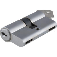 SDG Euro Cylinder Key Key 3 Pin Brushed Chrome L45mm