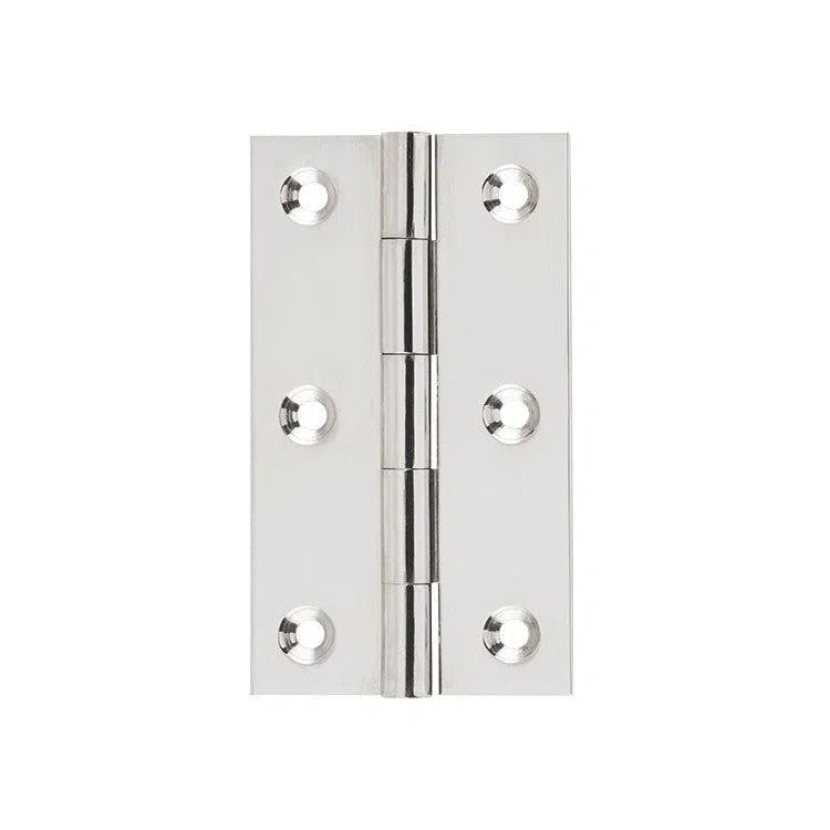 SDG Hinge Fixed Pin Polished Nickel W50mm