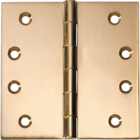 SDG Hinge Fixed Pin Unlacquered Polished Brass W100mm