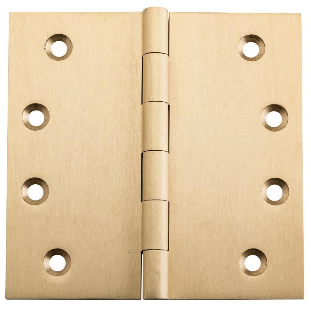 SDG Hinge Fixed Pin Unlacquered Satin Brass W100mm