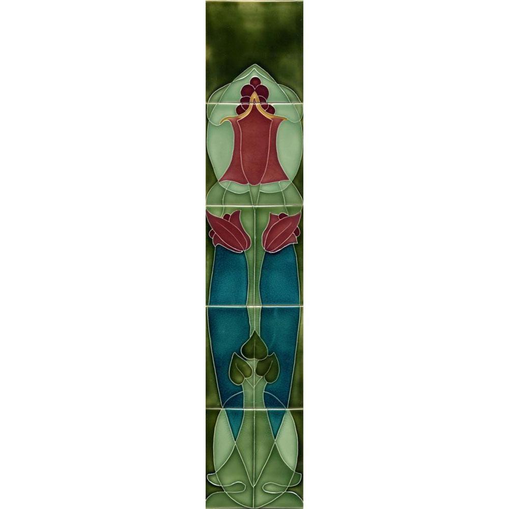 Set1 Tubeline 5 Tile Fireplace Set