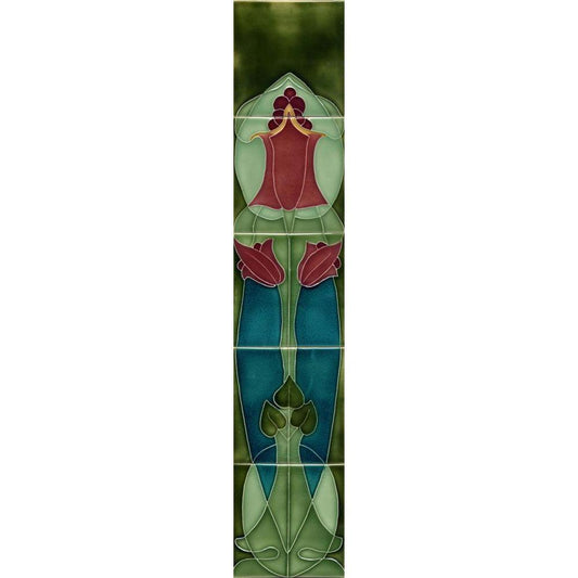 Set1 Tubeline 5 Tile Fireplace Set
