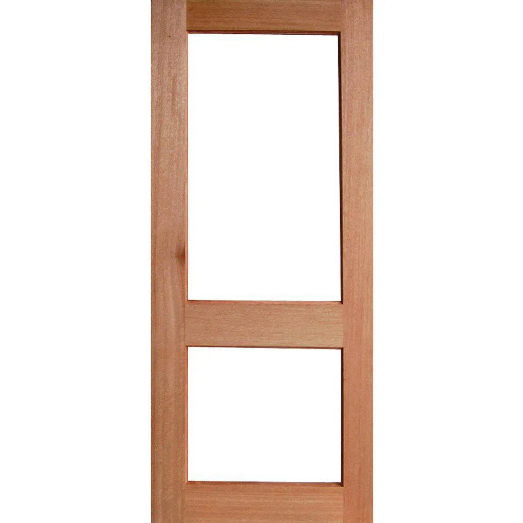 Solid Exterior 2 Glass Panel French Door
