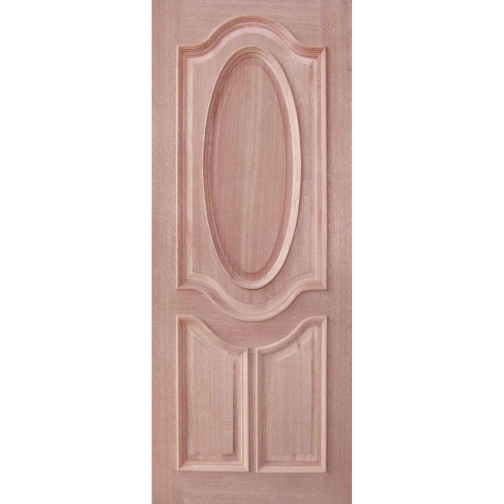 Solid Exterior 3 Panel Oval Door
