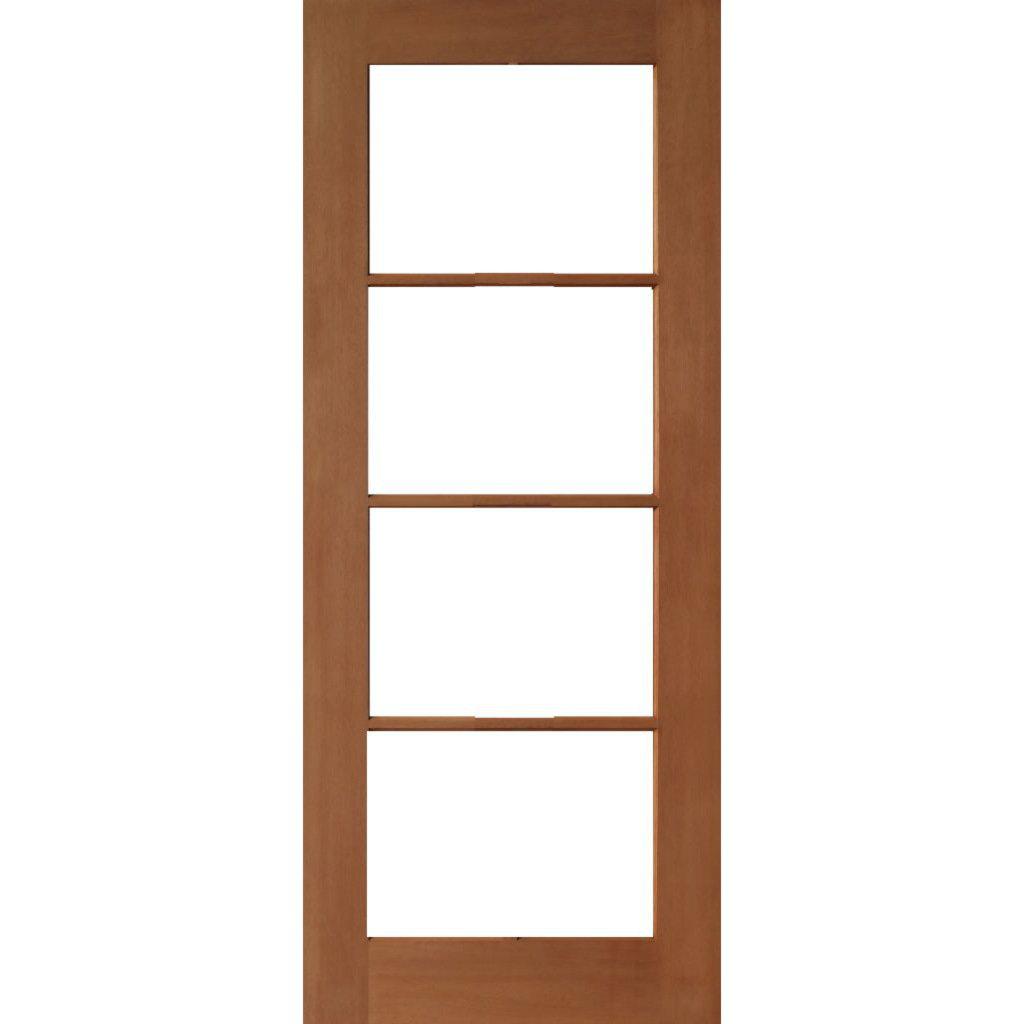 Solid Exterior 4 Glass Panel French Door