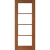 Solid Exterior 4 Glass Panel French Door