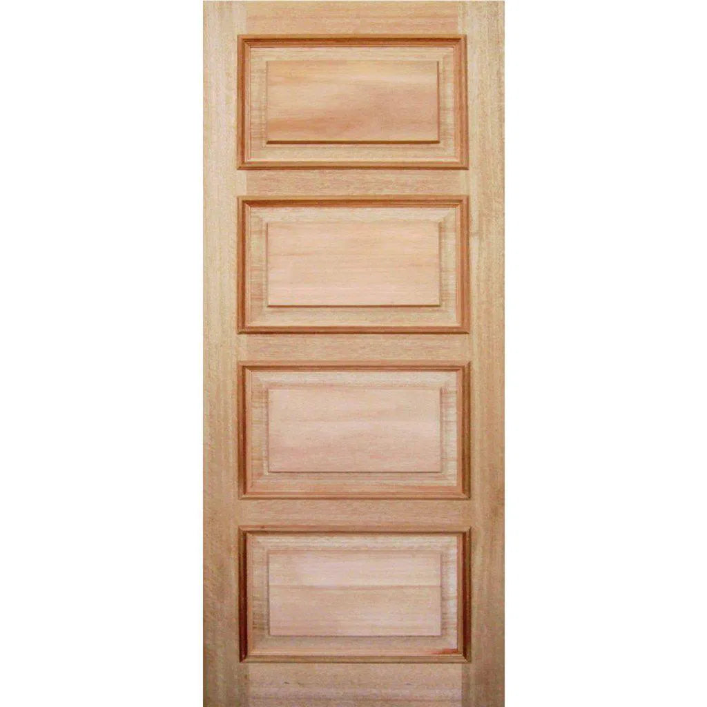 Solid Exterior 4 Panel Door With Cricket Bat & Heavy Moulding