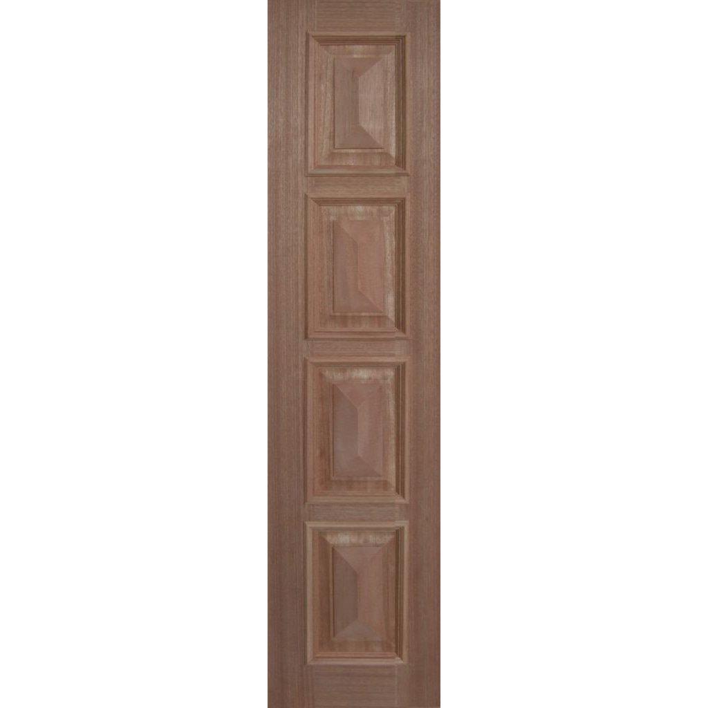 Solid Exterior 4 Panel with Cricket Bat & Heavy Moulding Door Side Light