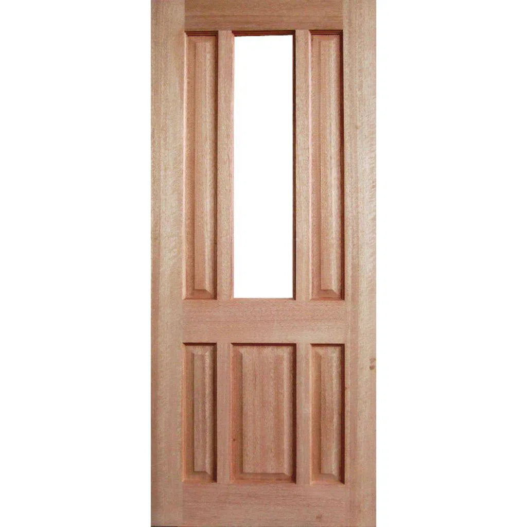 Solid Exterior 6 Panel Classic Glass Door