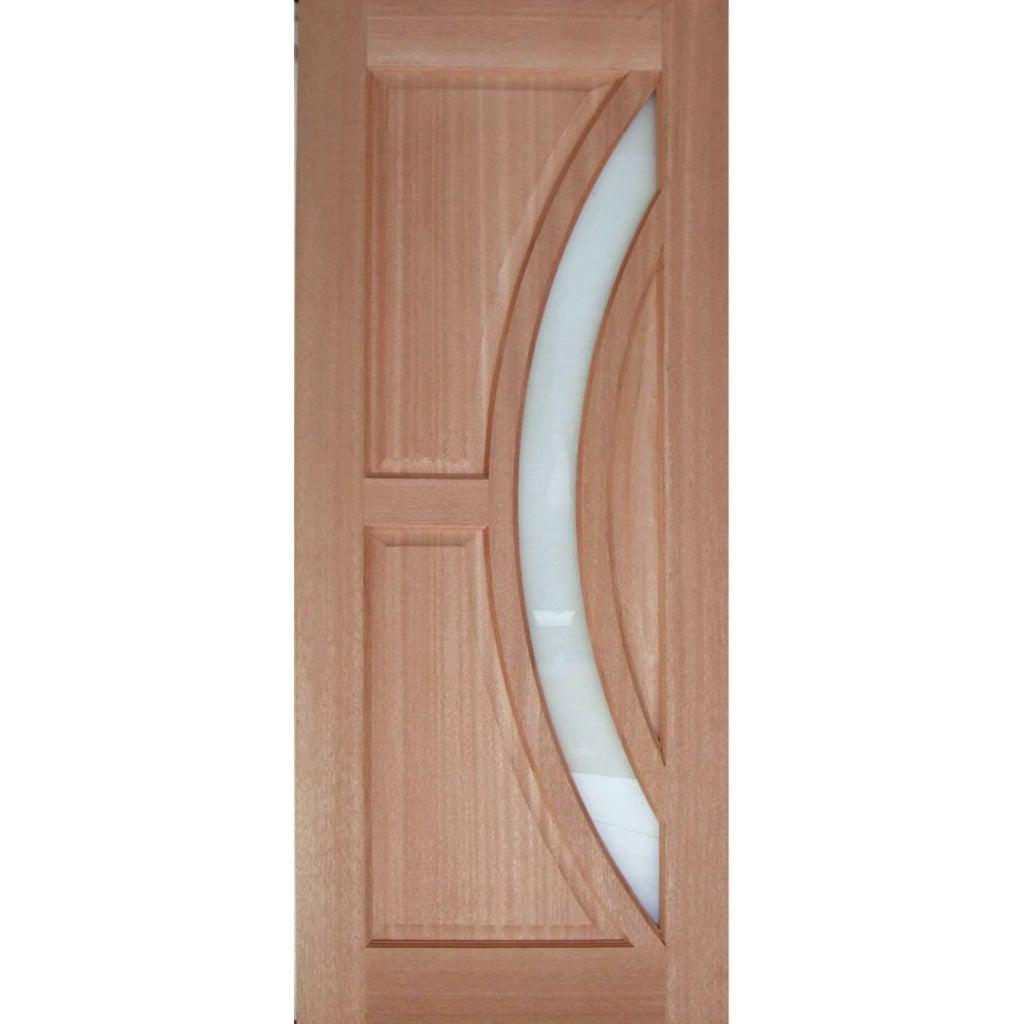Solid Exterior Arched 1 Glass Panel Door