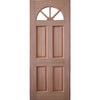 Solid Exterior Arched Classic Glass Door