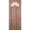 Solid Exterior Arched Classic Glass Door