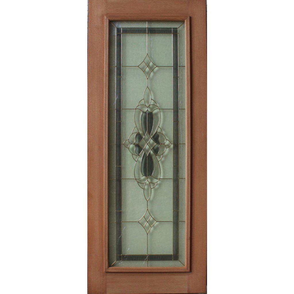 Solid Exterior Floral Diamond Triple Glazed Leadlight Panel Door With Heavy Moulding