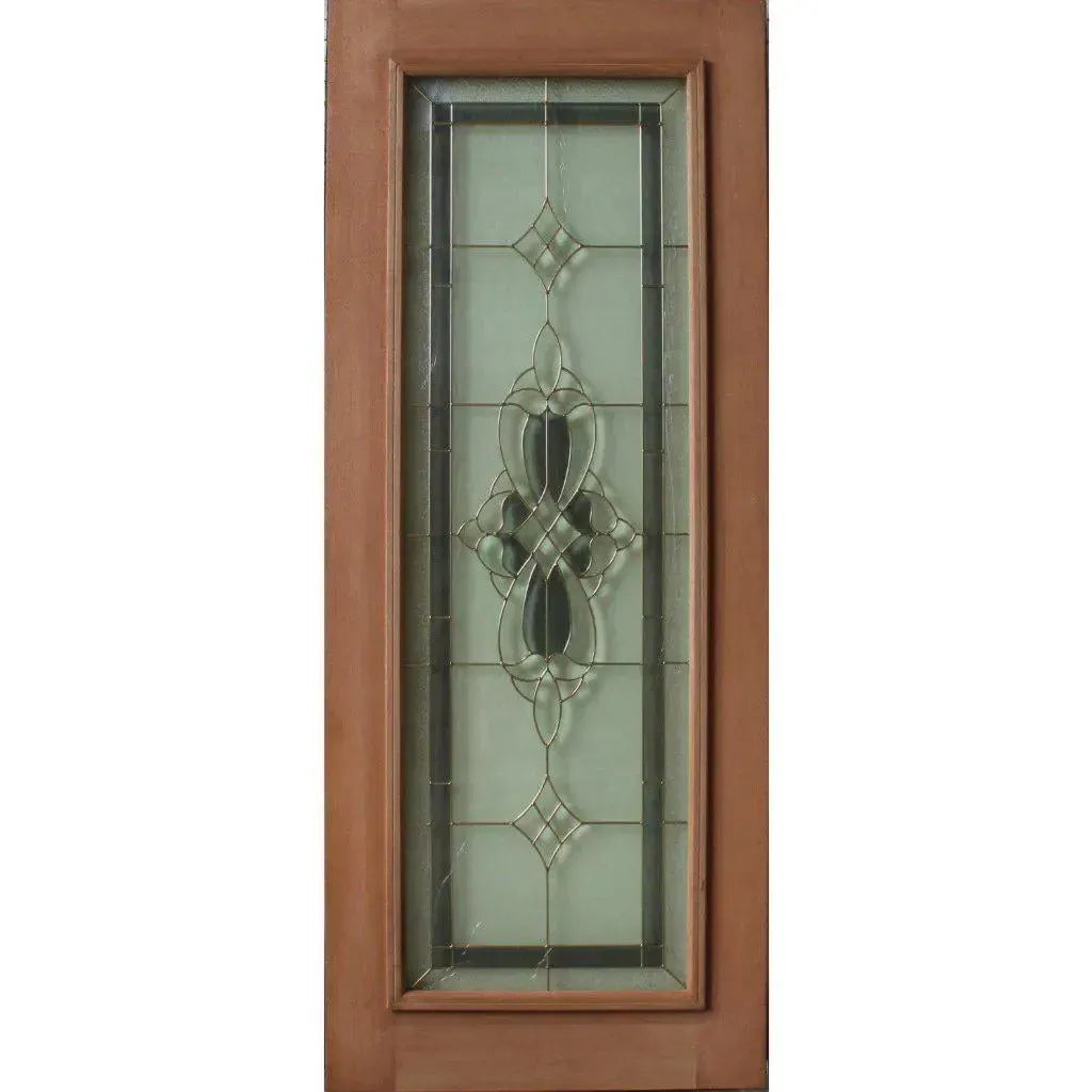 Solid Exterior Floral Diamond Triple Glazed Leadlight Panel Door With Heavy Moulding