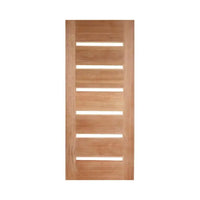 Solid Exterior Horizontal 6 Glass Panel Door