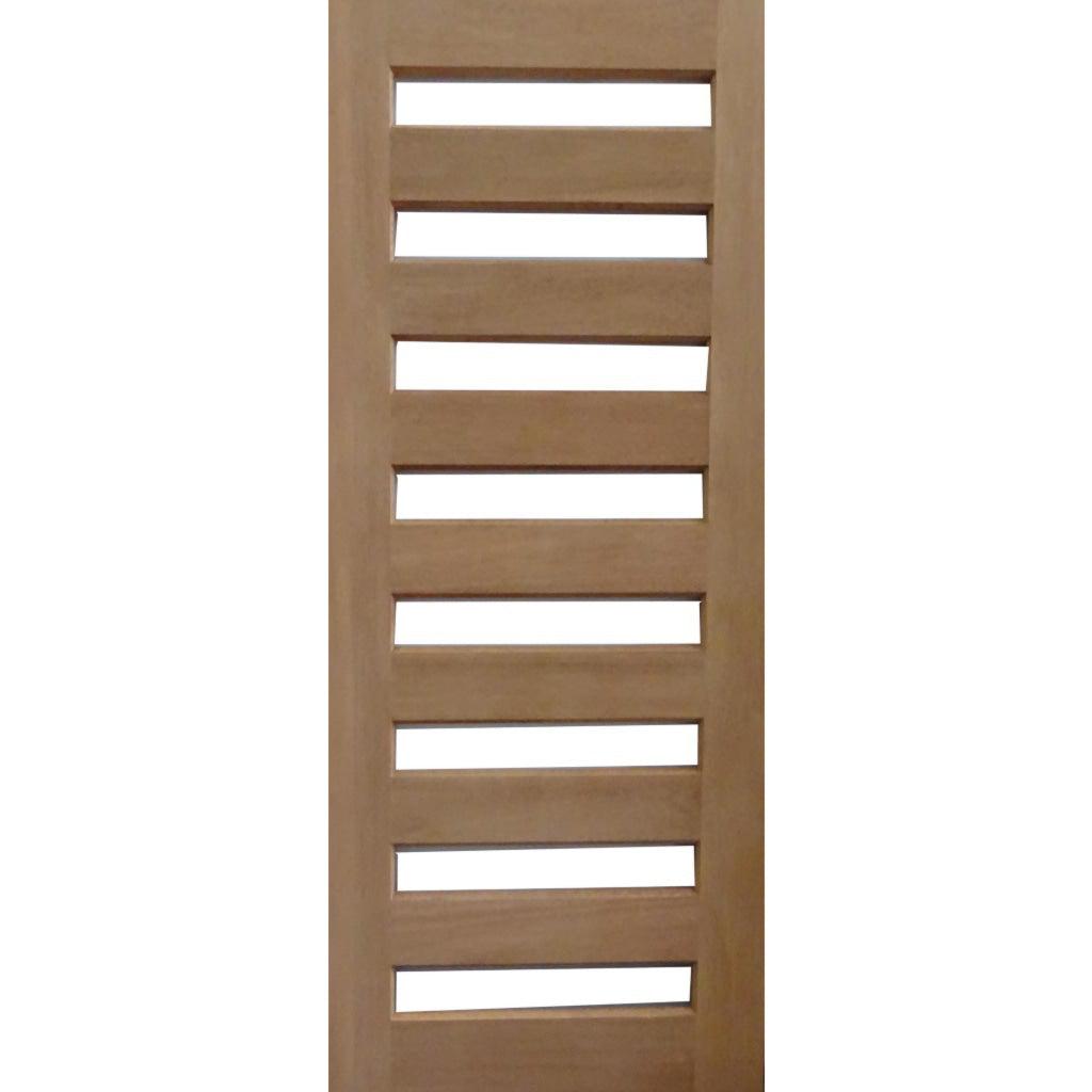 Solid Exterior Horizontal 8 Glass Panel Door