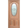 Solid Exterior Triple Glazed Leadlight Door With Heavy Moulding