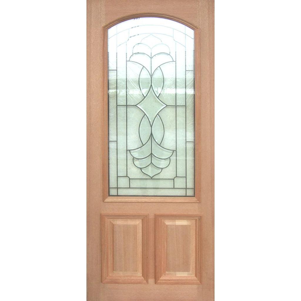 Solid Exterior Triple Glazed Leadlight Doors With Heavy Moulding
