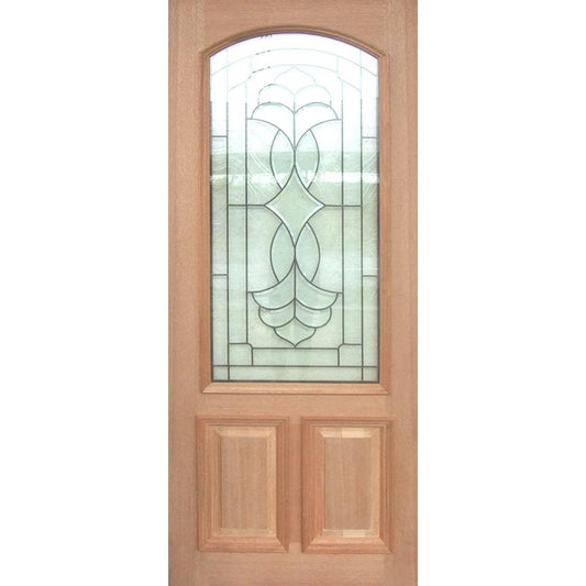 Solid Exterior Triple Glazed Leadlight Doors With Heavy Moulding