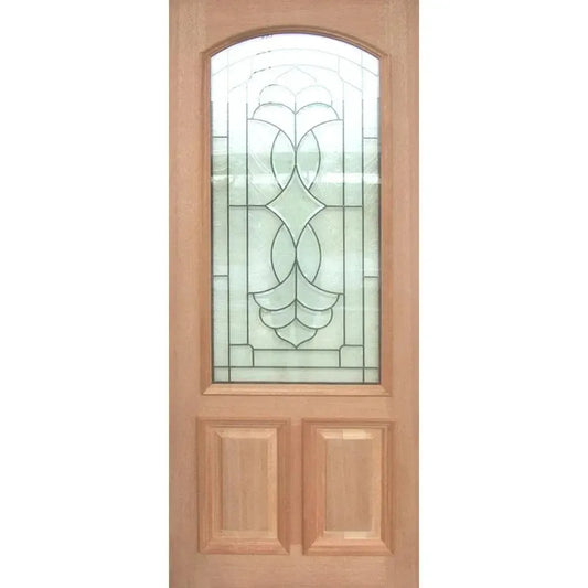 Solid Exterior Triple Glazed Leadlight Doors With Heavy Moulding