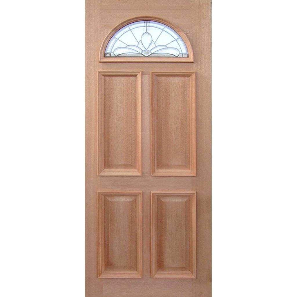 Solid Exterior Triple Glazed Leadlight Doors With Heavy Moulding