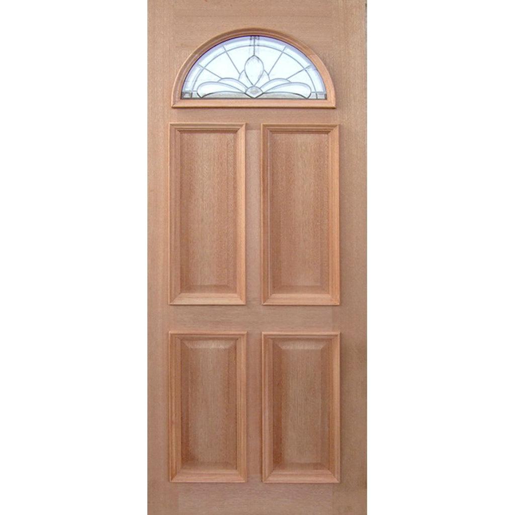 Solid Exterior Triple Glazed Leadlight Doors With Heavy Moulding